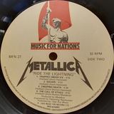 METALLICA - RIDE THE LIGHTNING - VINYL SCHALLPLATTE