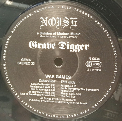 Grave Digger – War Games -Vinyl Schallplatten