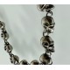 Totenkopf-Kette Edelstahl poliert