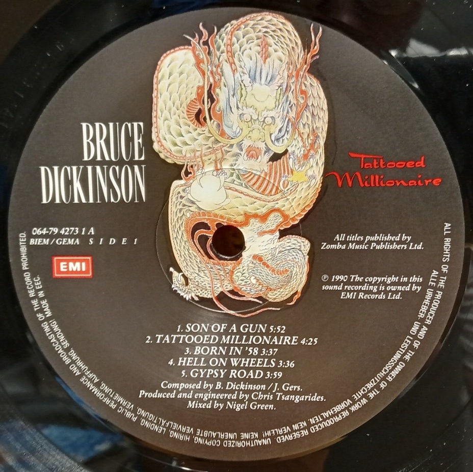 Bruce Dickinson - Tatooed Millionaire - Schallplatte Vinyl