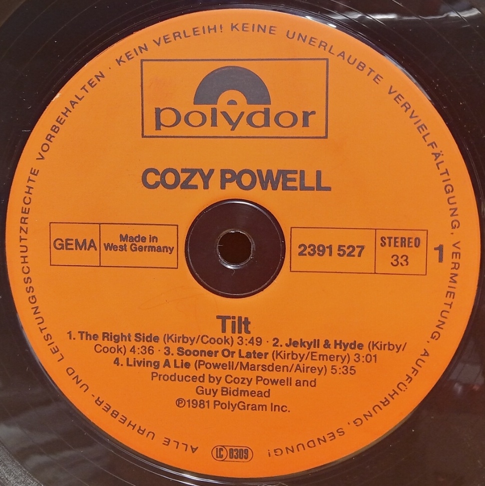 Cozy Powell - Tilt - Schallplatte Vinyl