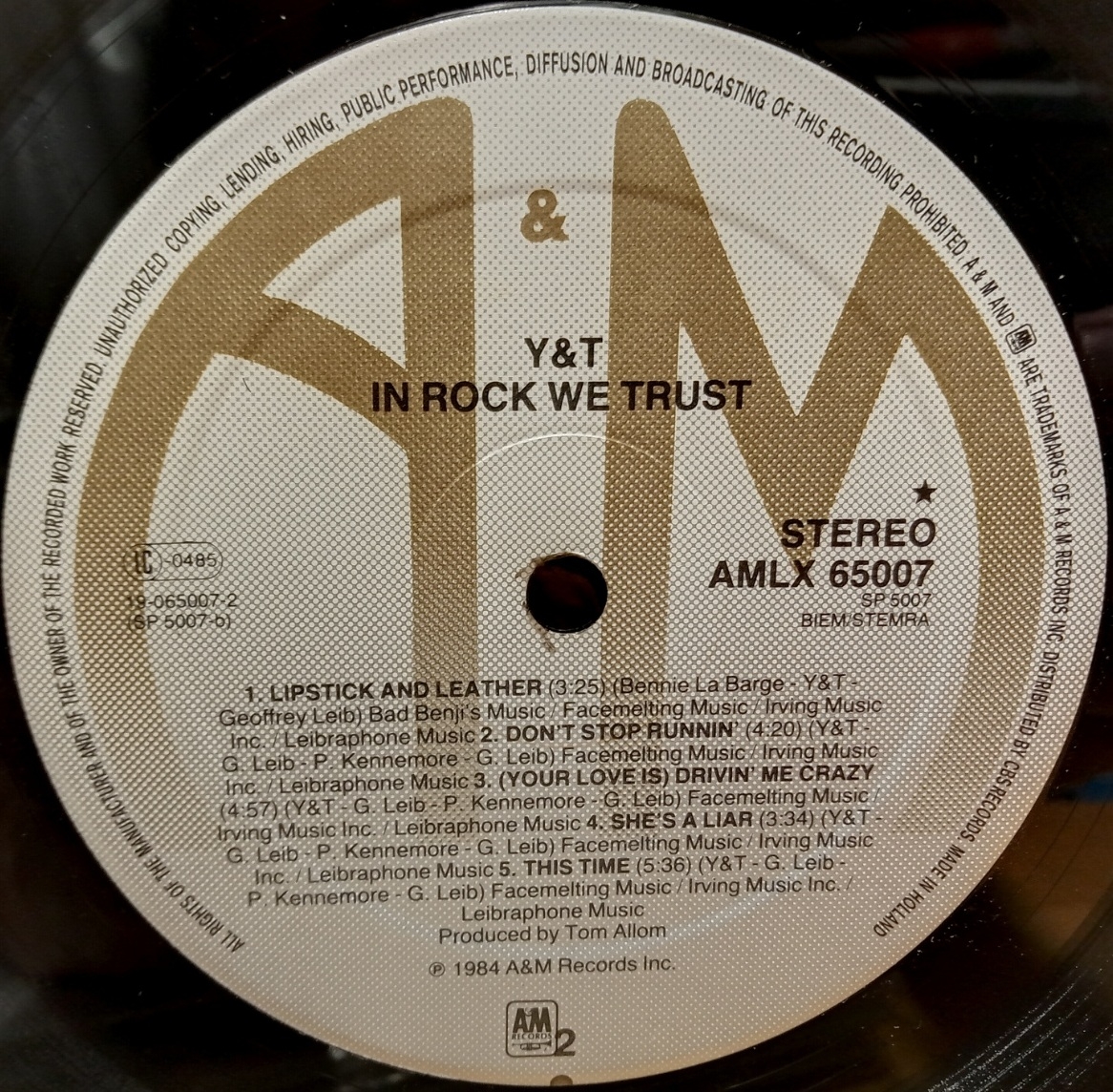Y % T - In Rock we Trust - Schallplatte Vinyl