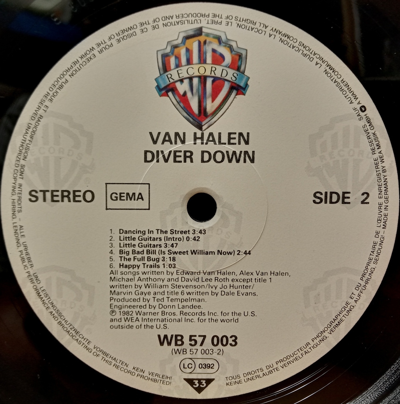 Van Halen - Diver Down - Schallplatte Vinyl