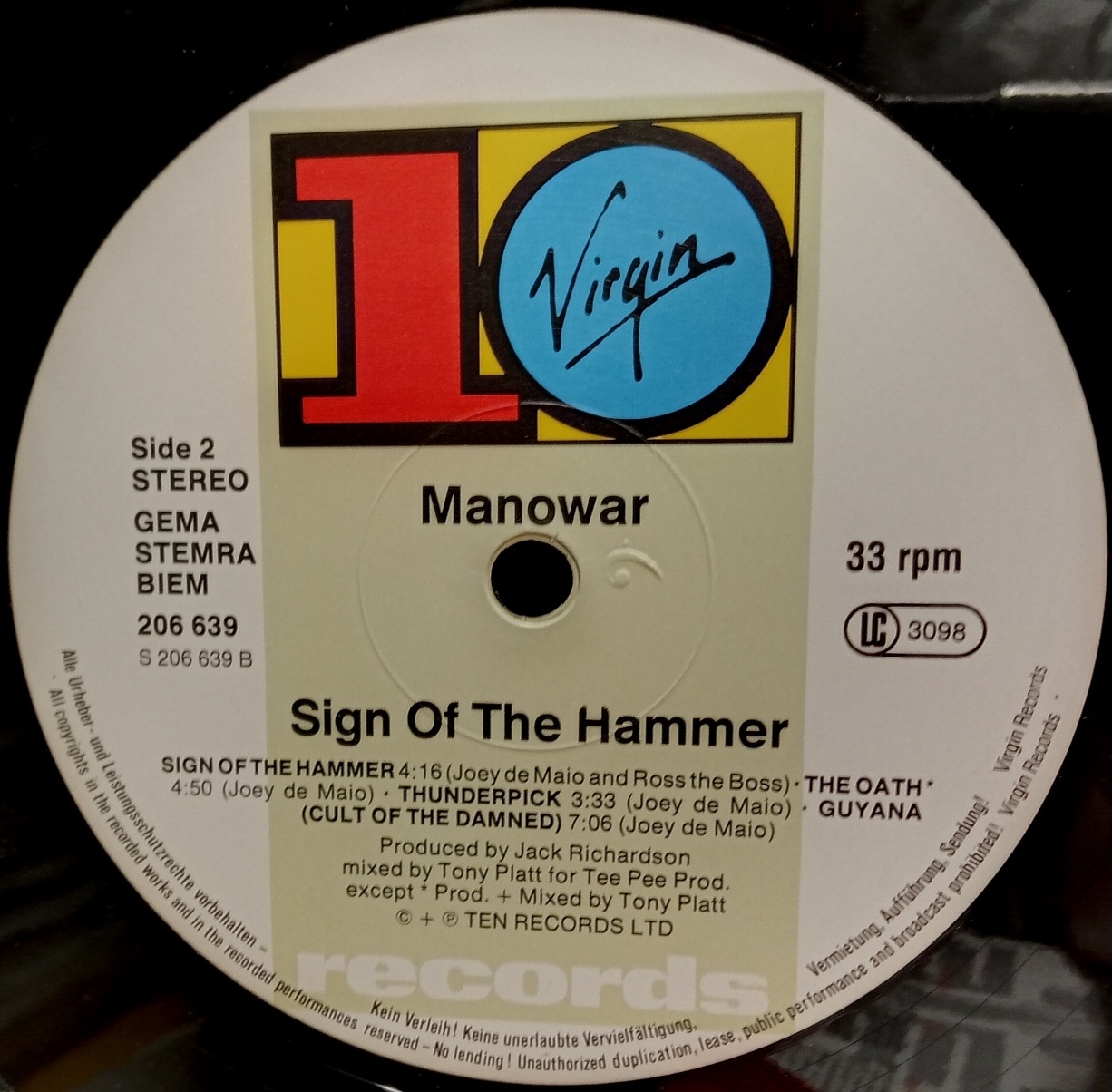 Manowar - Sign of the Hammer - Schallplatte Vinyl