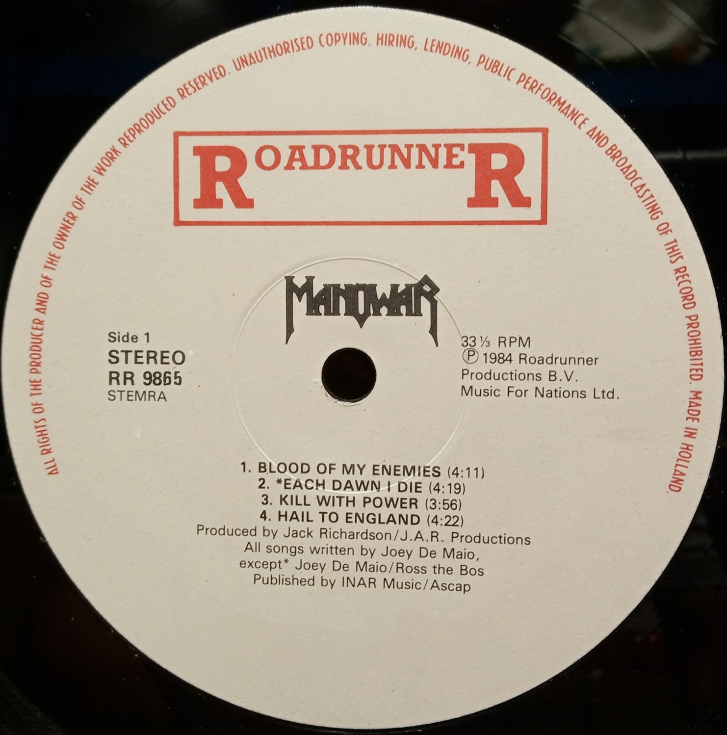 Manowar - Hail to England - Schallplatte Vinyl