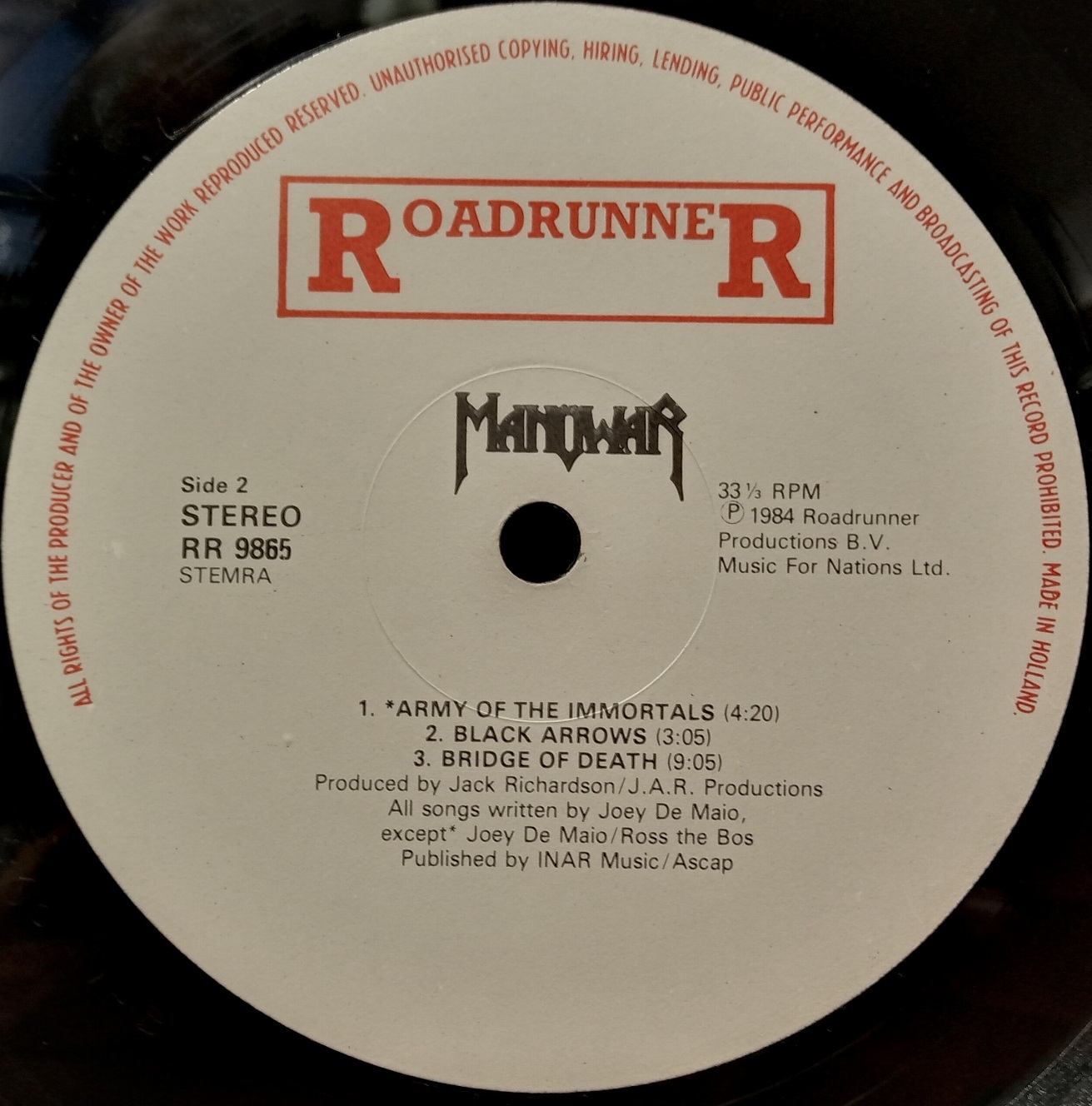 Manowar - Hail to England