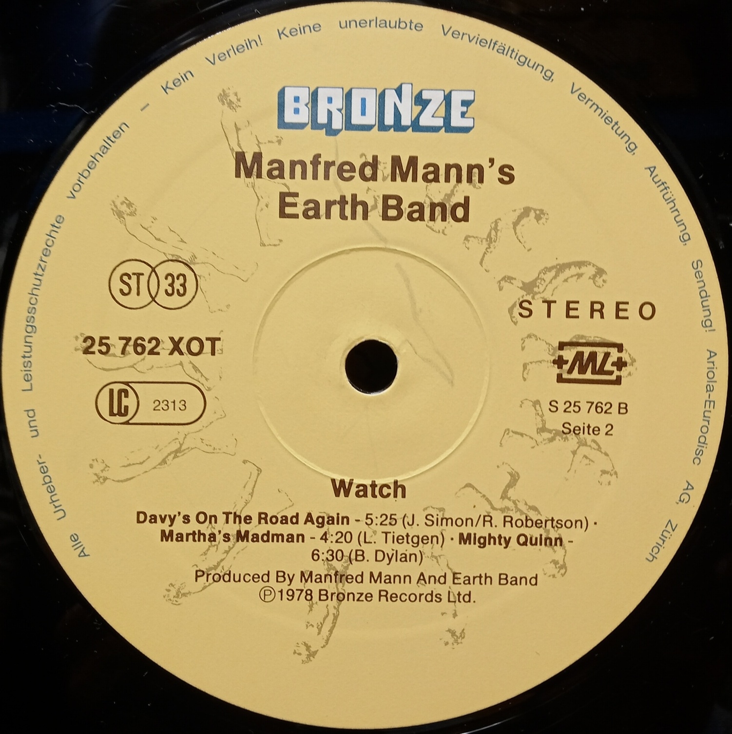 Manfred Mann's Earth Band - Watch - Schallplatte Vinyl