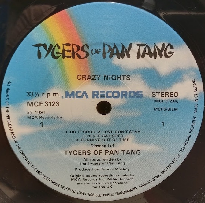 Tygers of Pan Tang - Crazy Nights