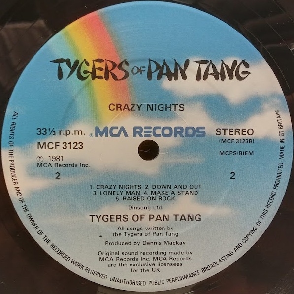 Tygers of Pan Tang - Crazy Nights
