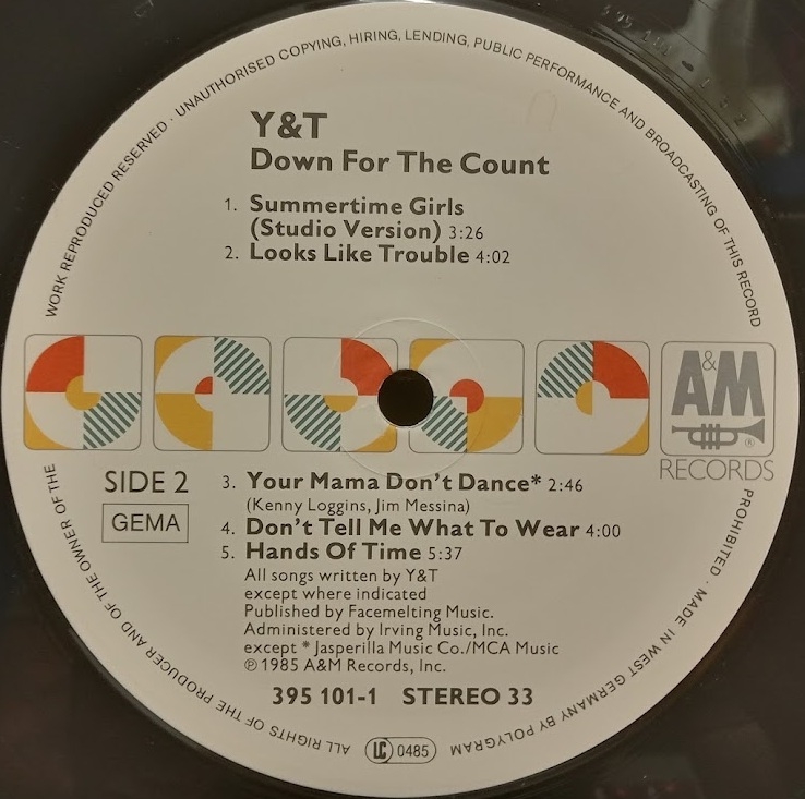 Y&T - Down for the Count