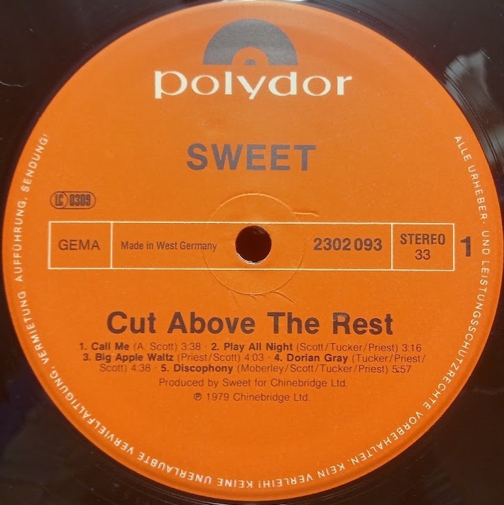 Sweet - Cut Above The Rest - Schallplatte Vinyl