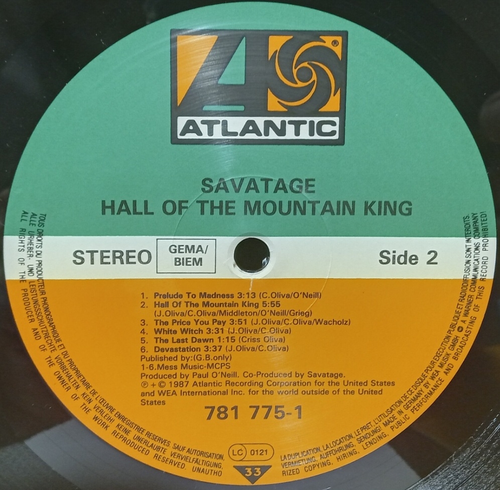 Savatage – Hall Of The Mountain King