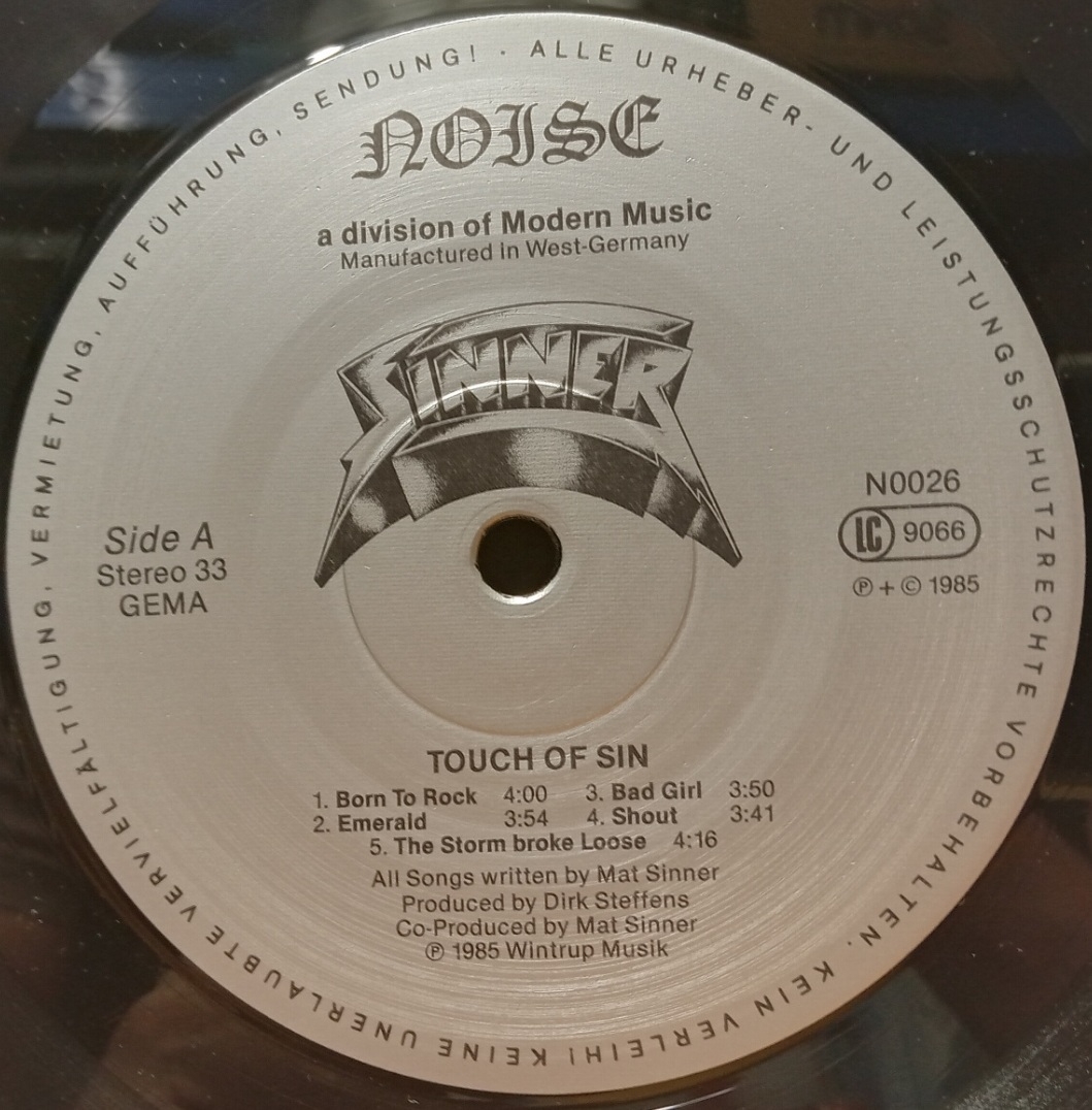 Sinner – Touch Of Sin