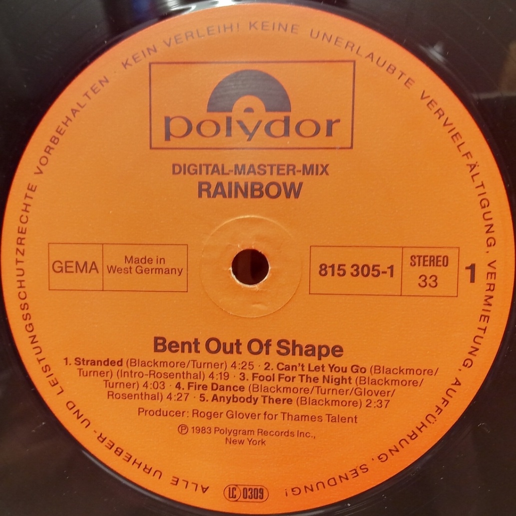 Rainbow - Bent Out Of Shape - Schallplatte Vinyl